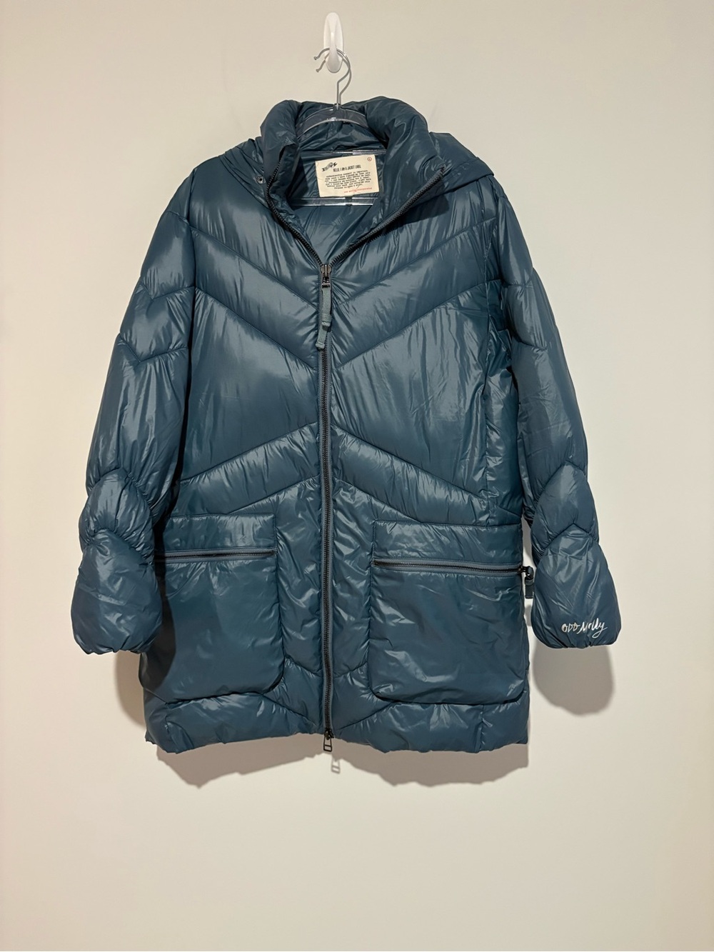 Odd Molly Karlee zip up puffer winter jacket blue size 4